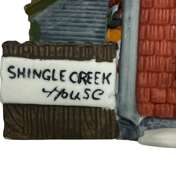 DEPARTMENT 56 Holiday Village House Figurine Shingle Creek Ceramic 1990 - Picture 3 of 10